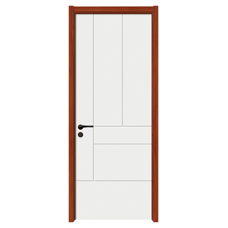 GA20-22 Eenvoudig gedecoreerde houten PVC binnendeur met kozijn voor slaapkamer appartement