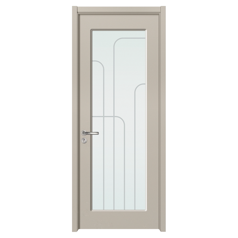 GA20-58B Lichtgrijze houten binnendeur van PVC-glas